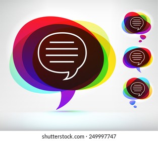 Speech Bubble on  Color Speech Bubbles