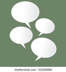 Speech Bubble on green Background
