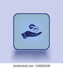 Speech Bubble on hand