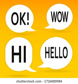 Speech bubble  on an orange background vector illustration EPS10