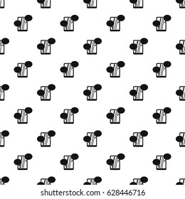 Speech bubble on phone pattern seamless in simple style vector illustration