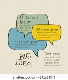 Speech Bubble on top of each other, brochure or flyer, vector illustration.