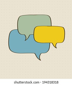 Speech Bubble on top of each other, brochure or flyer, vector illustration.