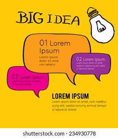 Speech Bubble on top of each other, brochure or flyer, vector illustration.