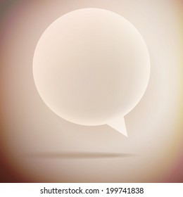 Speech bubble on vintage background. EPS10