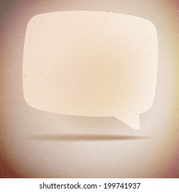 Speech bubble on vintage background. EPS10
