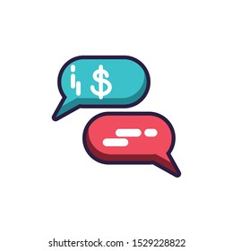 speech bubble on white background vector illustration design