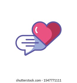 speech bubble on white background vector illustration design