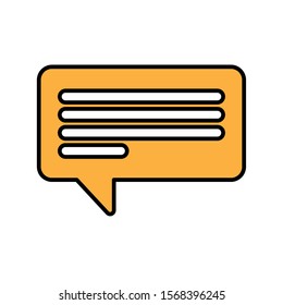speech bubble on white background vector illustration design