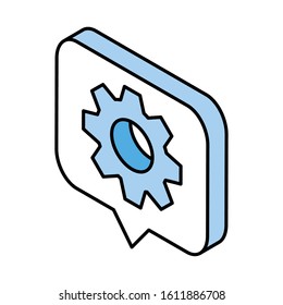speech bubble on white background vector illustration design