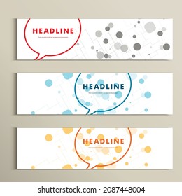 speech bubble on white background with circles