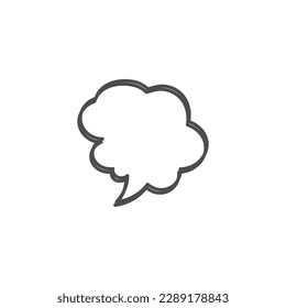 speech bubble on white background