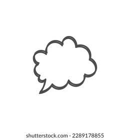 speech bubble on white background