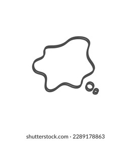 speech bubble on white background