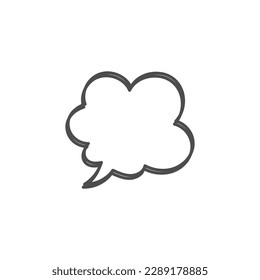 speech bubble on white background