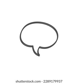 speech bubble on white background