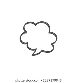 speech bubble on white background