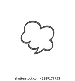speech bubble on white background