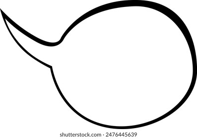 Speech bubble on white background. Vector illustration.