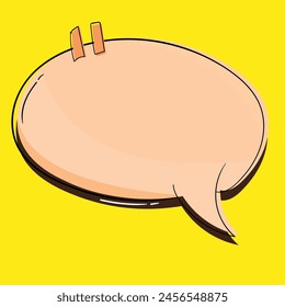 Speech bubble with orange background