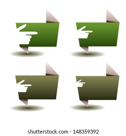 speech bubble origami. illustration