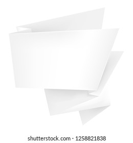 Speech bubble in origami style. This design graphic element is saved as a vector illustration in the EPS file format.