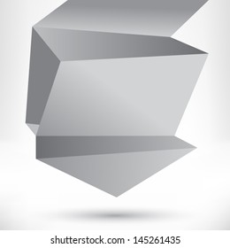 Speech bubble origami style. Vector abstract background.