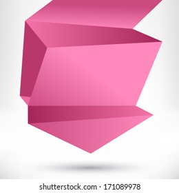 Speech bubble origami style. Vector abstract background.