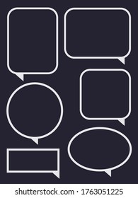 speech bubble outline blank design