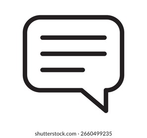  Conjunto de Contornos de Bolhas de Fala, Ícones de Mensagens Contorneados - Vetores de Bolhas de Chat Simples.Ícones de Bolhas de Conversa