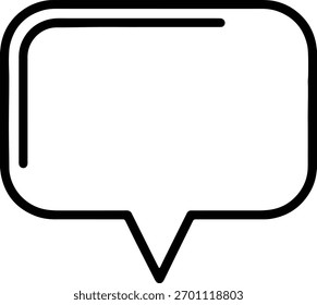 Esquema de la burbuja de voz – Símbolo de mensaje de chat simple