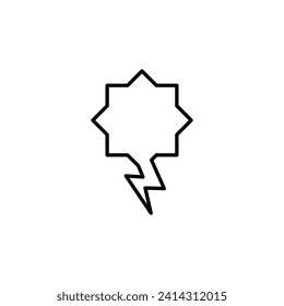 Speech Bubble Outline Symbol for Web Sites, Books, Apps