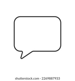 speech bubble outline vector illustration isolated on white background. speech bubble line icon for web, ui and social media design