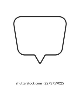 speech bubble outline vector illustration isolated on white background. speech bubble line icon for web, ui and social media design