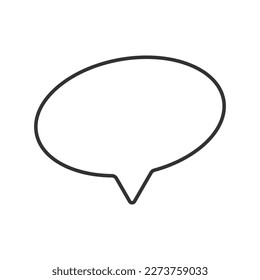 speech bubble outline vector illustration isolated on white background. speech bubble line icon for web, ui and social media design