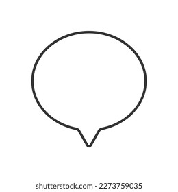 speech bubble outline vector illustration isolated on white background. speech bubble line icon for web, ui and social media design