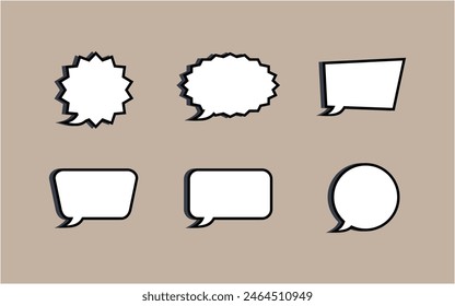 Speech bubble pack dialog baloons in differents shapes design template