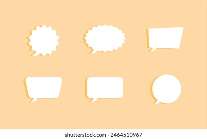 Speech bubble pack dialog baloons in differents shapes design illustration