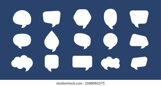 Speech bubble pack editable. Speech bubbles clouds of various shapes for conversation text and words in bubbles