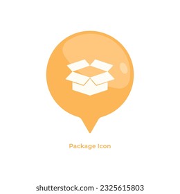 Speech Bubble And Package Icon Vector Design.