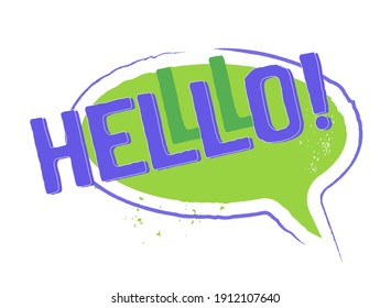 Speech Bubble, paint design vector illustration on white background