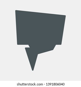 Speech Bubble paper icon quality vector illustration cut