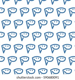 Speech bubble pattern. Vector background