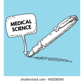 speech bubble and pen