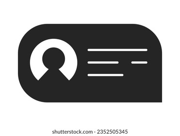 Speech bubble with people avatar flat monochrome isolated vector icon. Online communication. Editable black and white line art drawing. Simple outline spot illustration for web graphic design