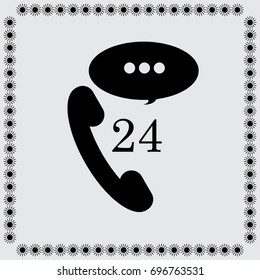 Speech bubble and phone icon