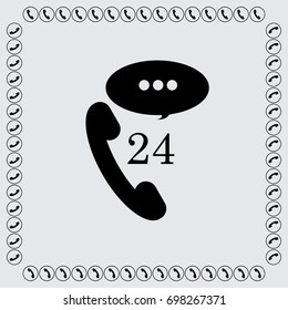 Speech bubble and phone icon