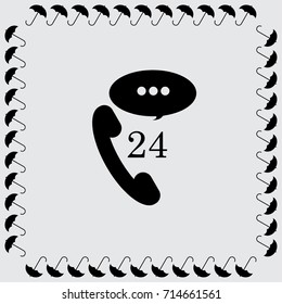 Speech bubble and phone icon