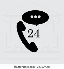 Speech bubble and phone icon