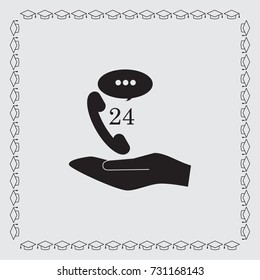 Speech bubble and phone icon